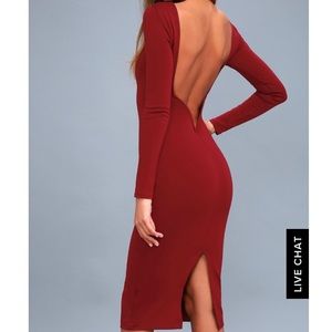Backless midi dress